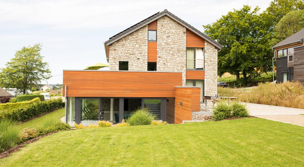 Eiken gevelbekleding