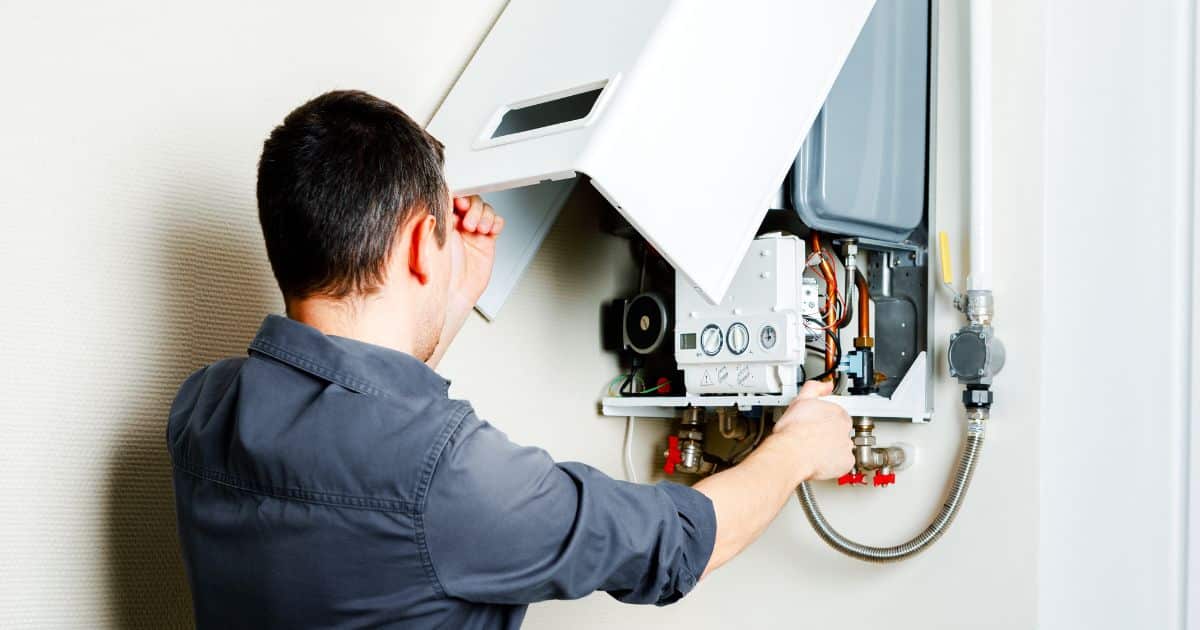 Gasboiler installatie.