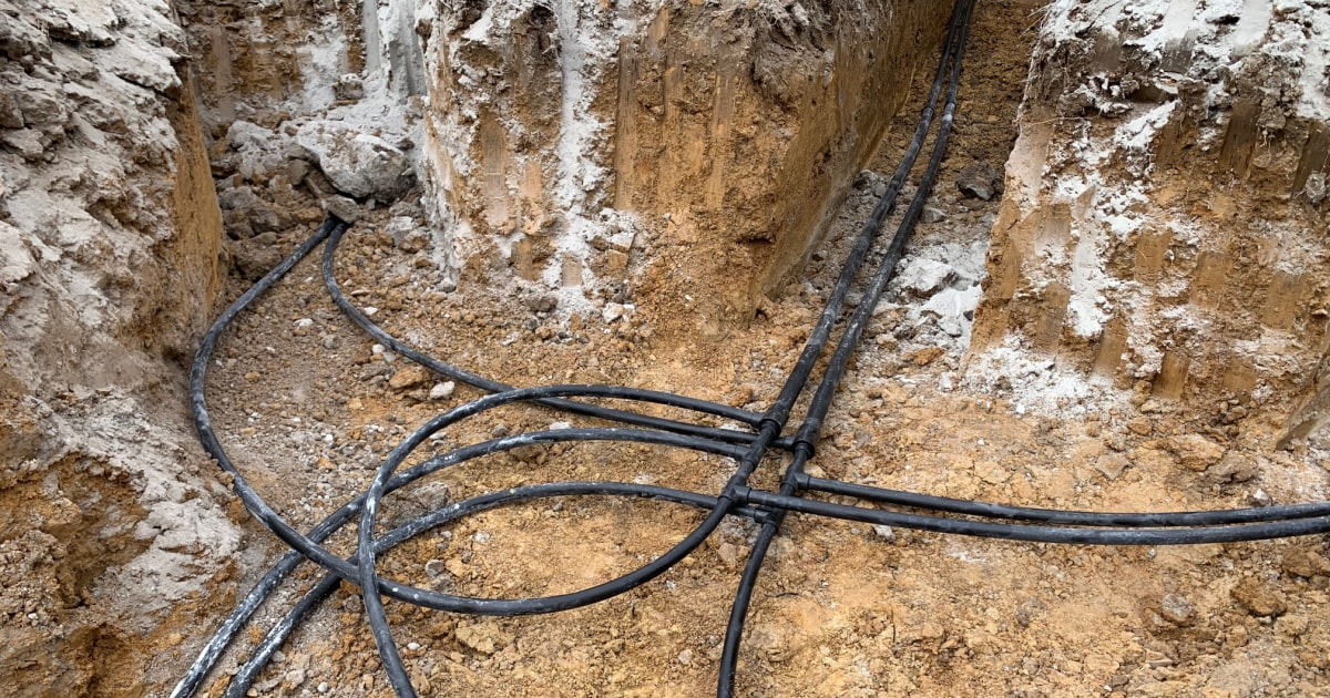 Horizontale geothermische boring warmtepomp.