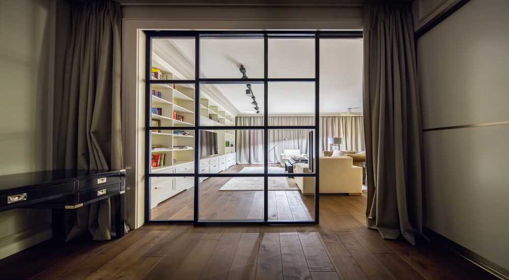 Steel look binnendeuren schuifdeuren.