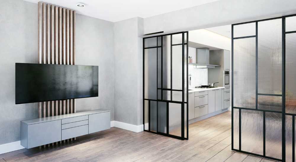 Stalen look binnendeuren.