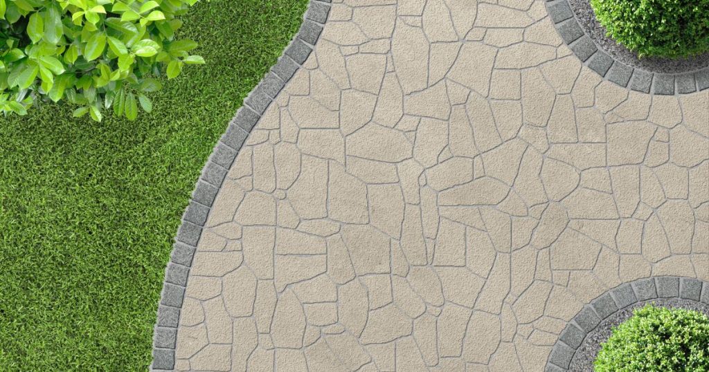 terras met breuksteen