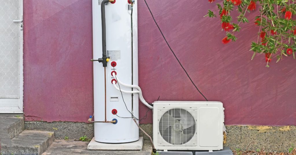 Warmtepompboiler buitenlucht.