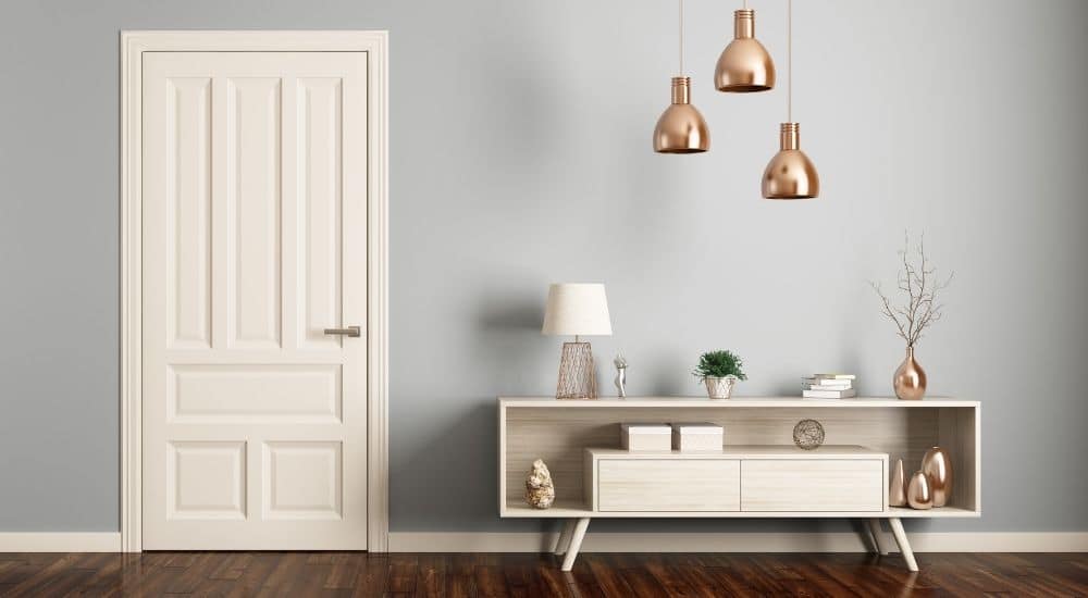 Witte klassieke binnendeur.