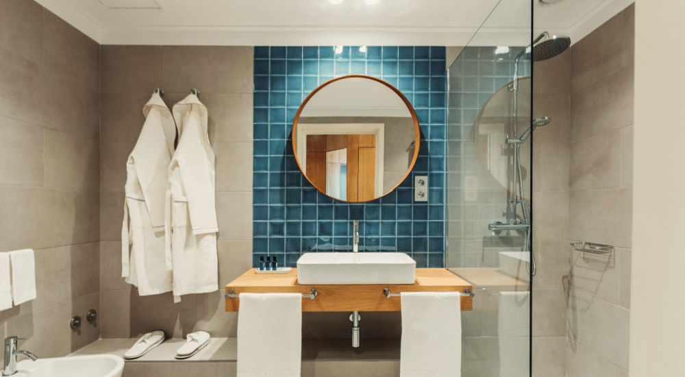 Inrichting kleine badkamer.