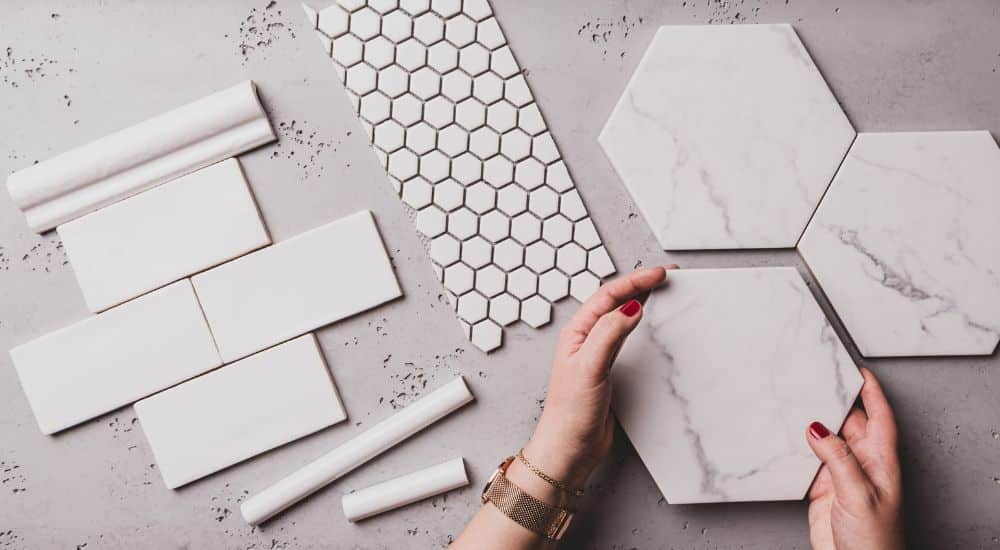 Complete badkamer tegels die je als geheel kan kopen.