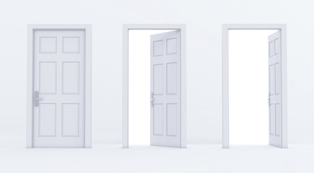 Richting deuropening.