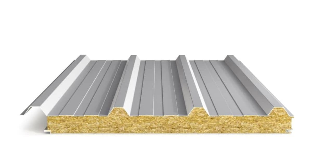 Een foto van een sandwichpaneel.