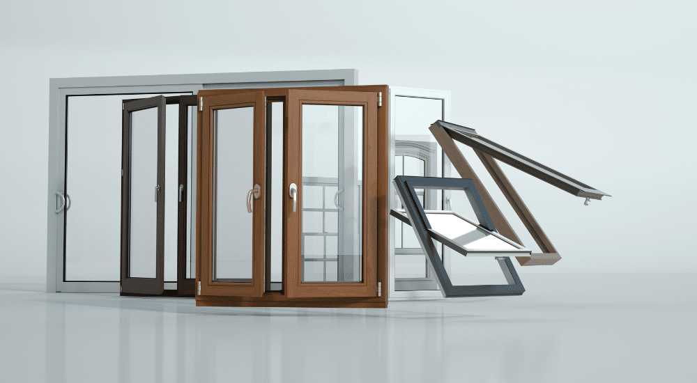 Pvc onderdelen voor veranda's: ramen, deuren en schuifwanden.