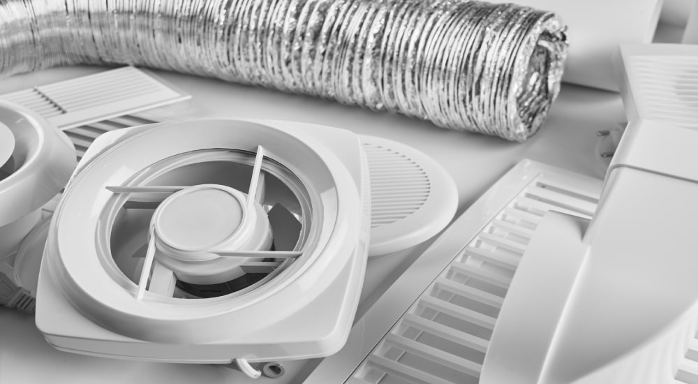 onderdelen van ventilatiesysteem b