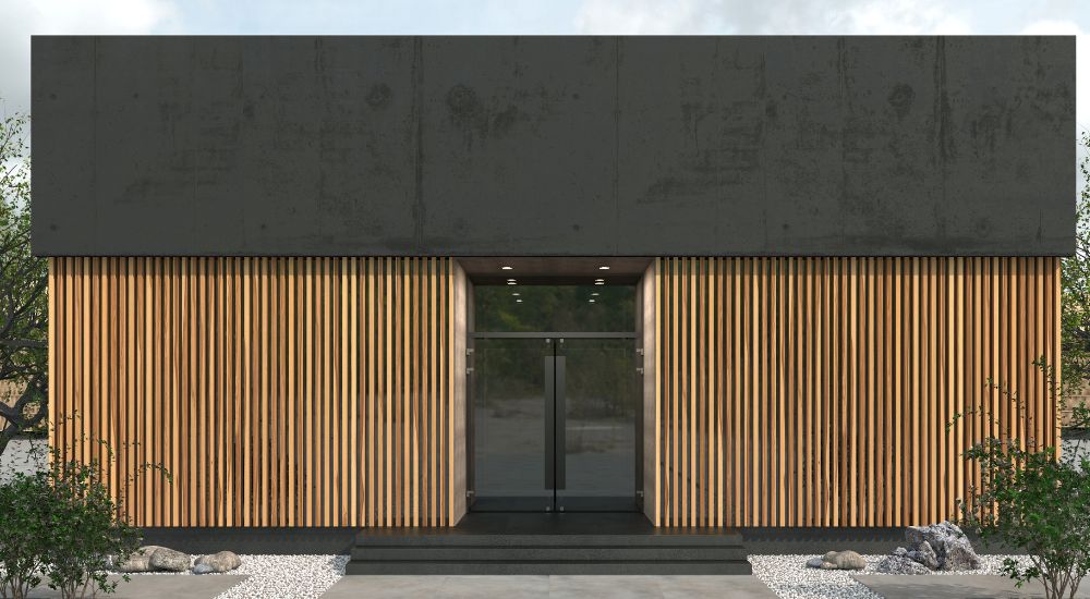 verticale hout gevel