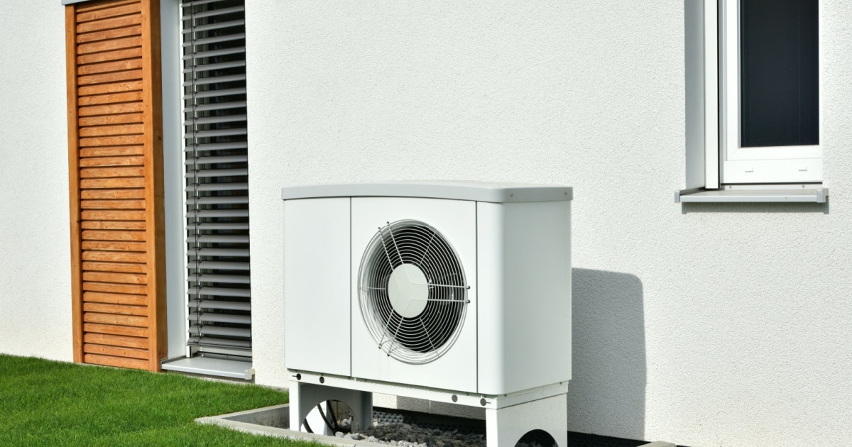 Warmtepomp in de tuin