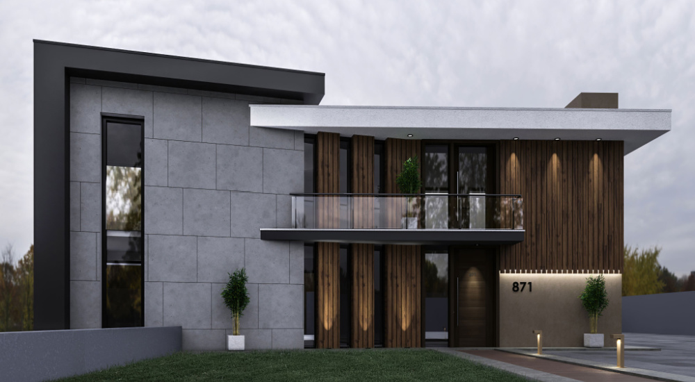 luxe woning gevelbekleding