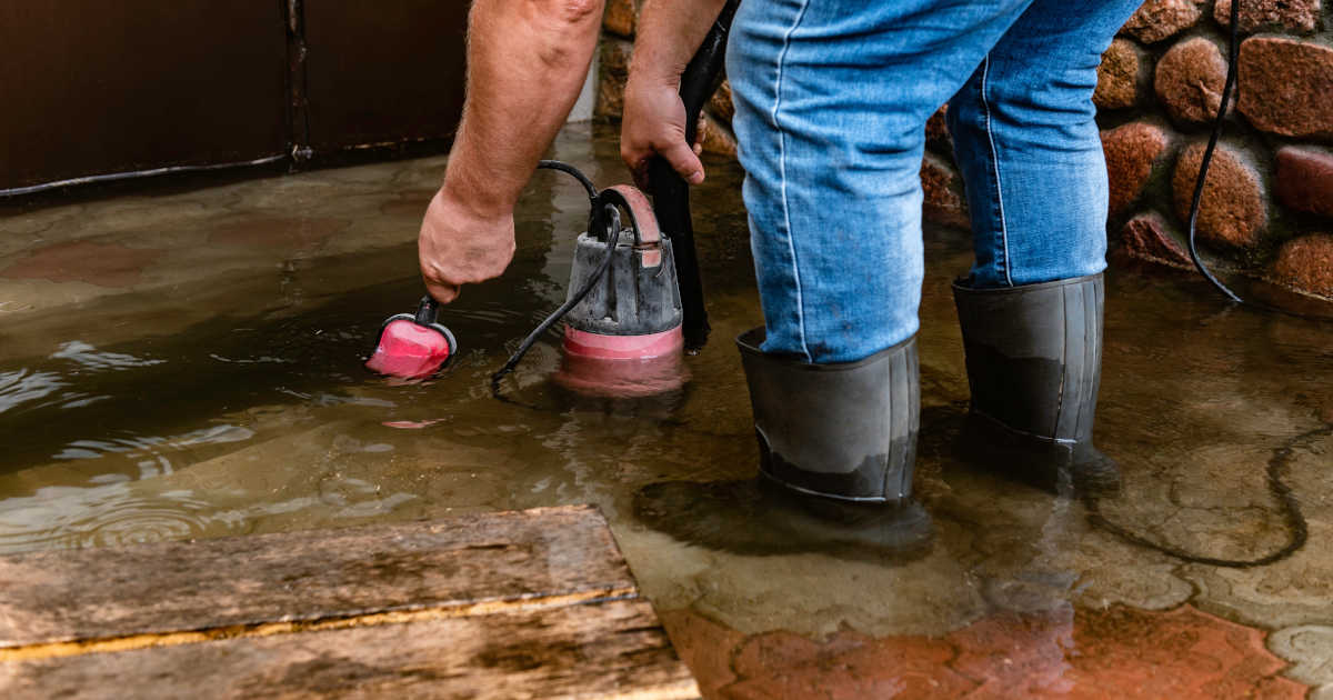 kruipruimte leegpompen door specialist met dompelpomp