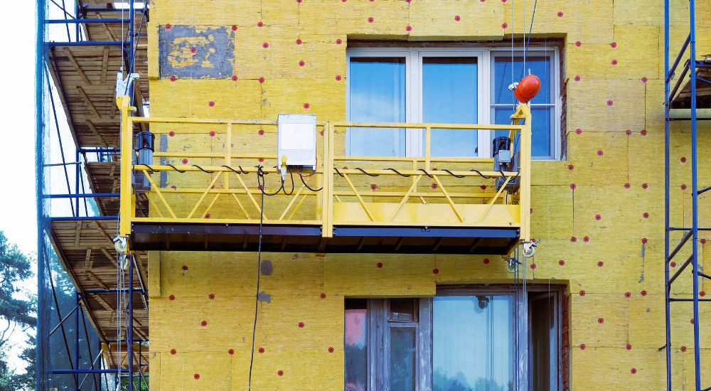 Het isoleren van de nieuwe gevel